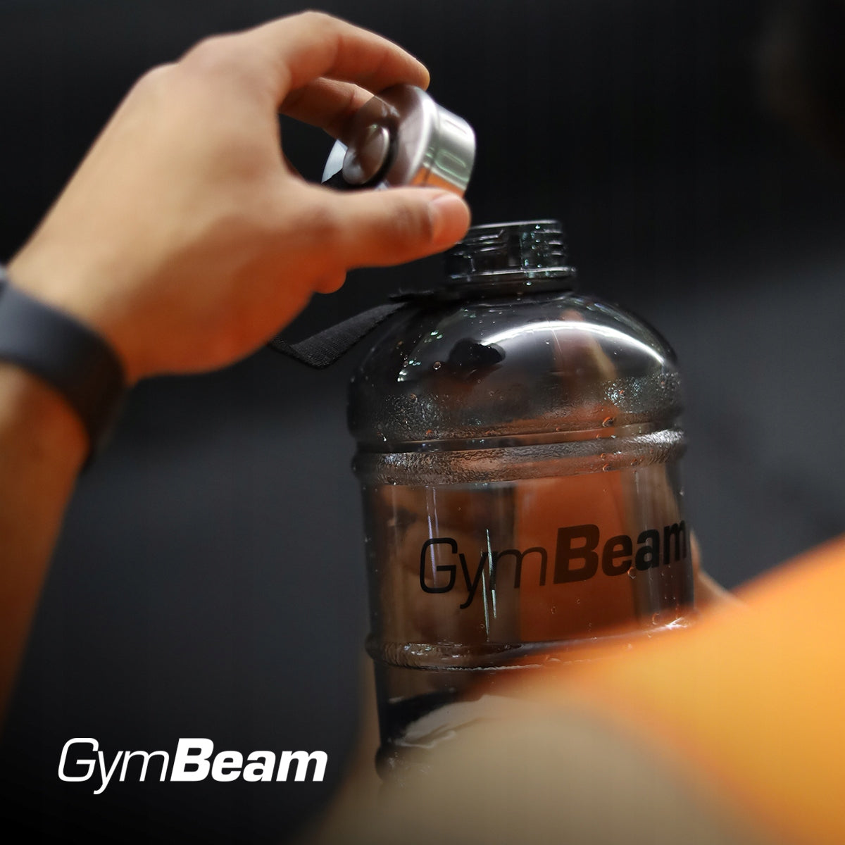 WATER BOTTLE SEALED GYM 1.89 l Black - GymBeam Volume 1890 ml