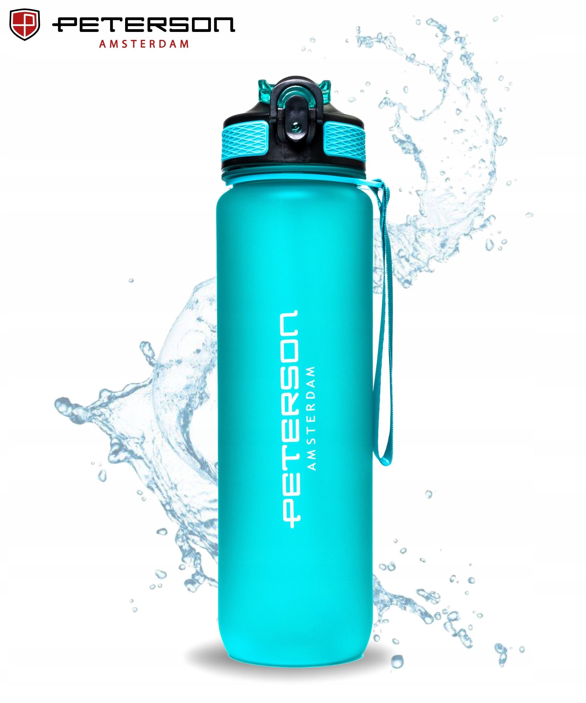WATER BOTTLE SPORTS BOTTLE 1L TRITAN WITHOUT BPA WITH STRAW MOUTHPIECE SPORT Brand Peterson