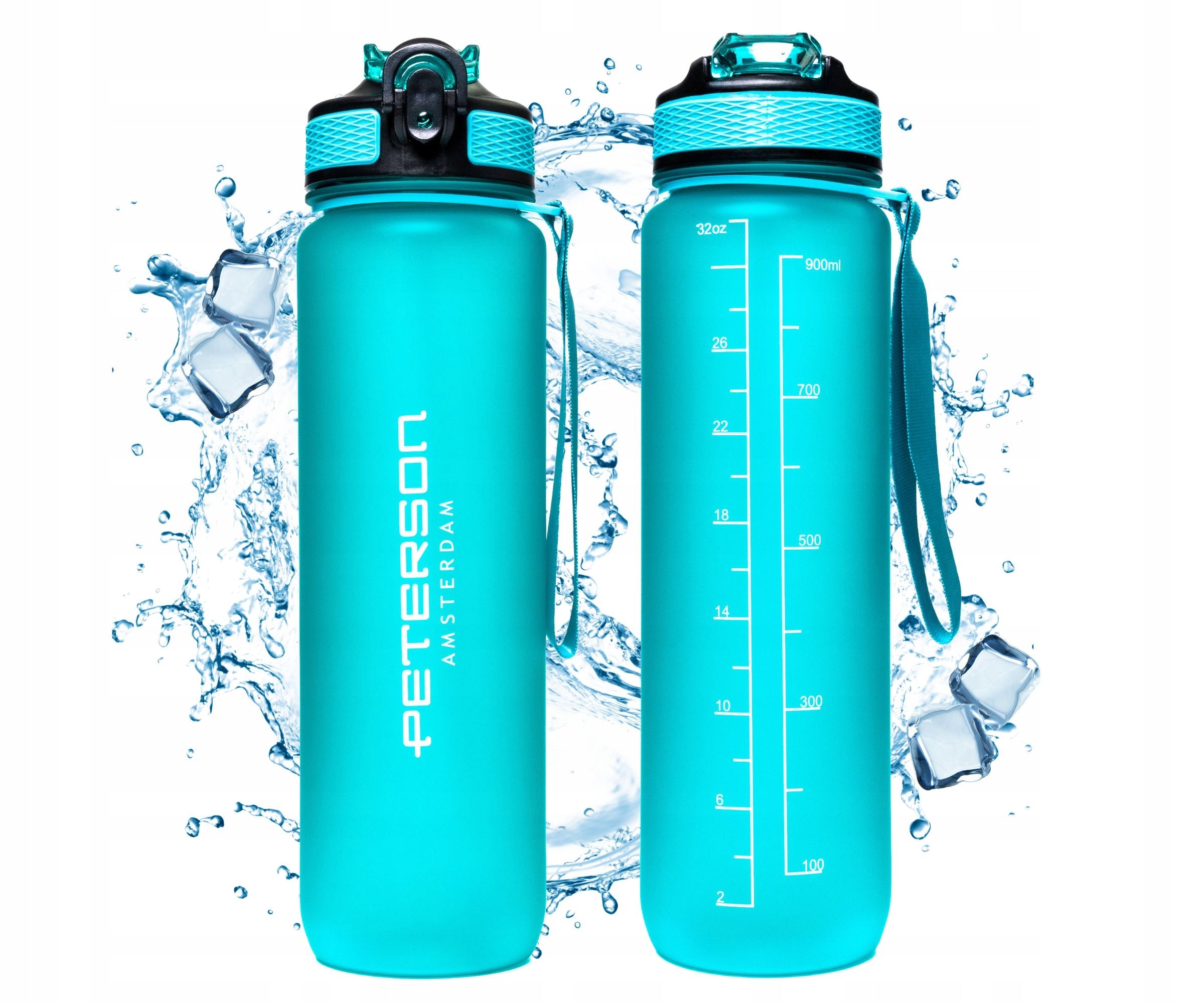 WATER BOTTLE SPORTS BOTTLE 1L TRITAN WITHOUT BPA WITH STRAW MOUTHPIECE SPORT