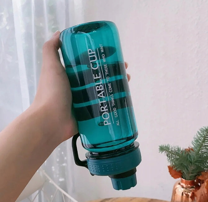 WATER BOTTLE SPORTS WATER BOTTLE LIGHT FITNESS GYM 600ML BLUE Additional features handle BPA-free