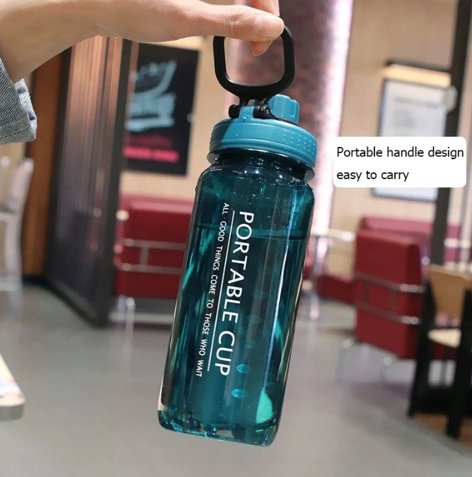 WATER BOTTLE SPORTS WATER BOTTLE LIGHT FITNESS GYM 600ML BLUE Kind water bottle