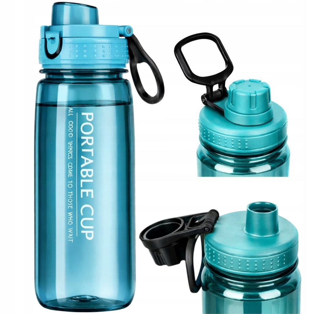 WATER BOTTLE SPORTS WATER BOTTLE LIGHT FITNESS GYM 600ML BLUE