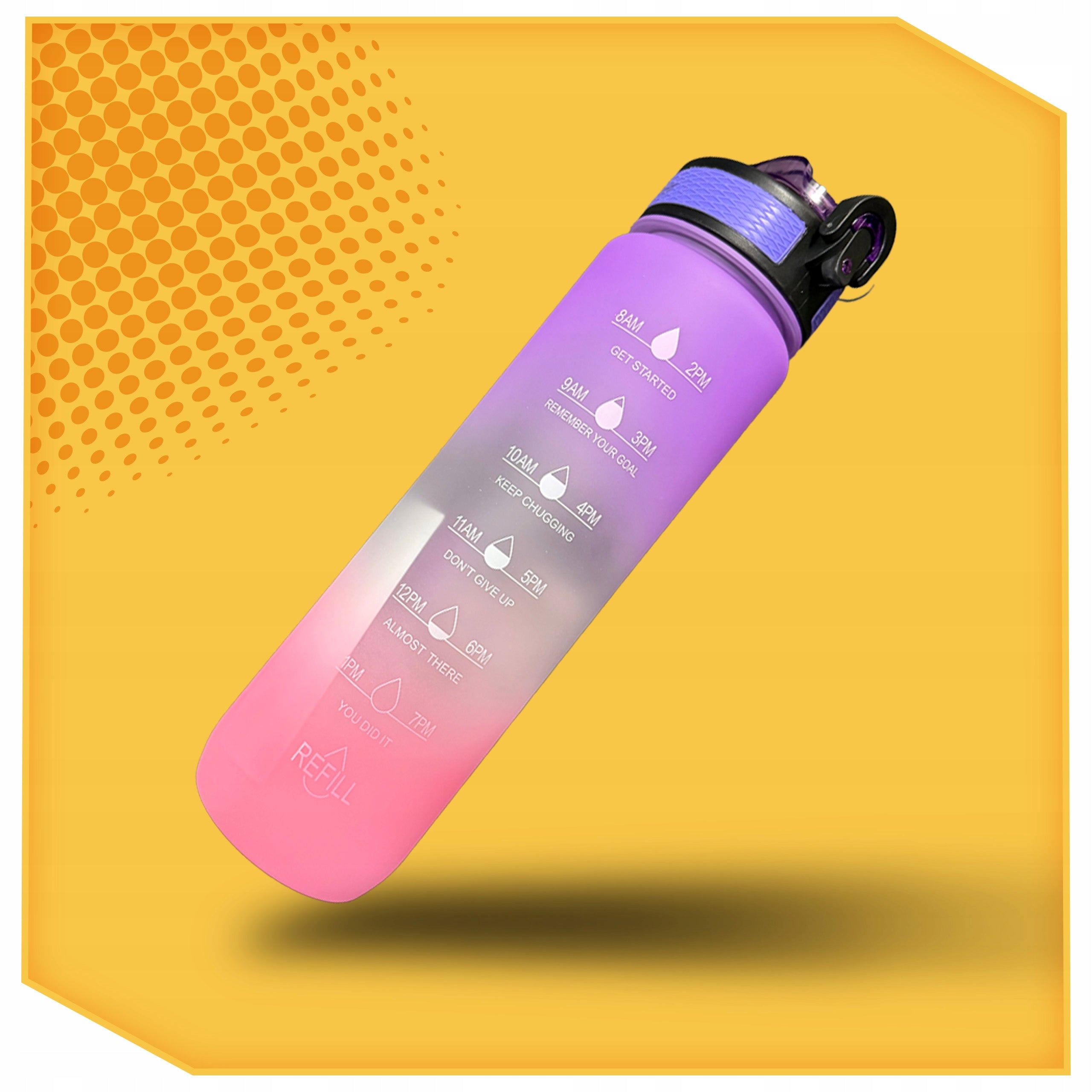 WATER BOTTLE SPORTS WATER BOTTLE WITH STRAW SEALED WITH MEASURING CUP GYM 1000 ML Brand Lewer