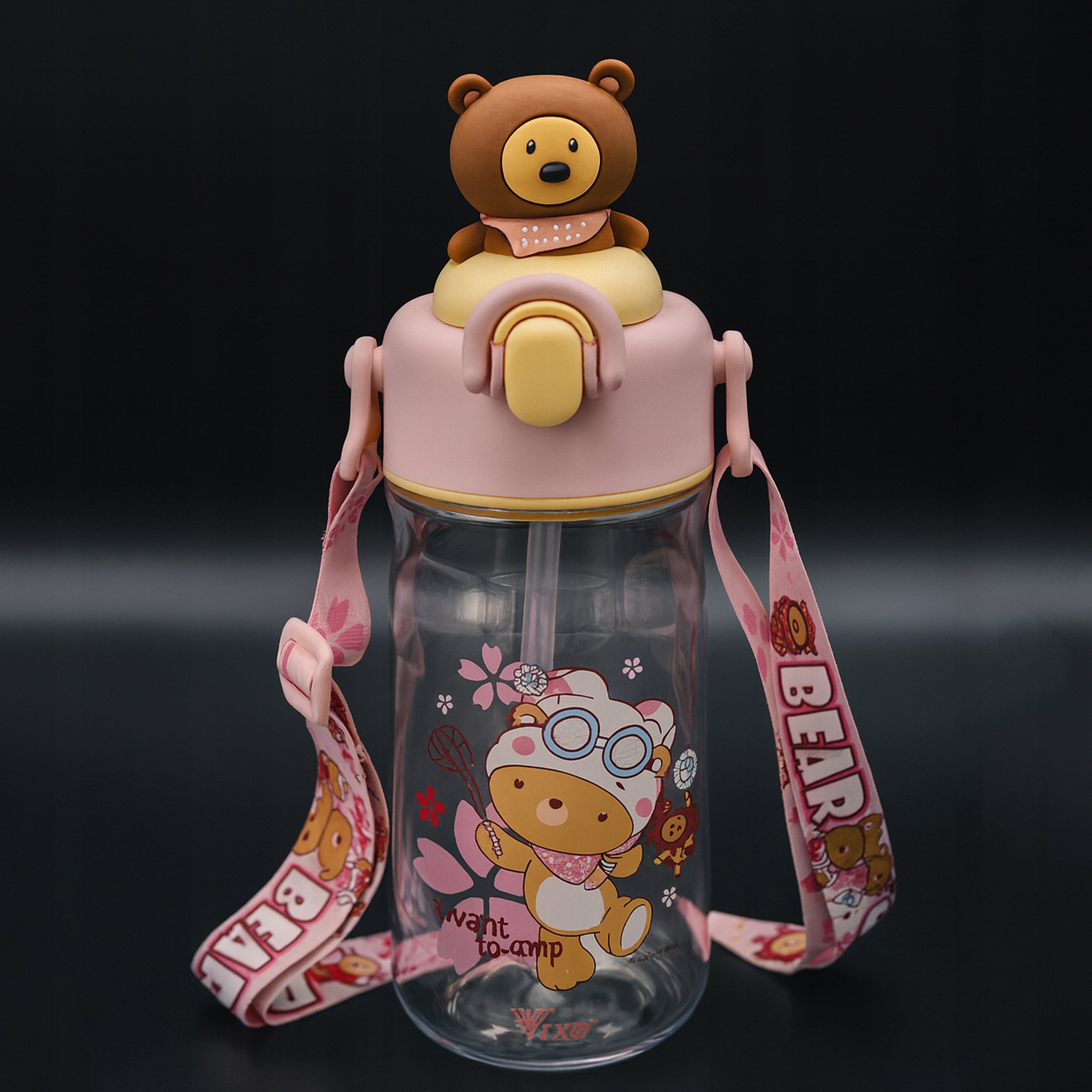 WATER BOTTLE TRITAN BOTTLE CUP BPA FREE 530ML AIRTIGHT WITH STRAW Packaging status original
