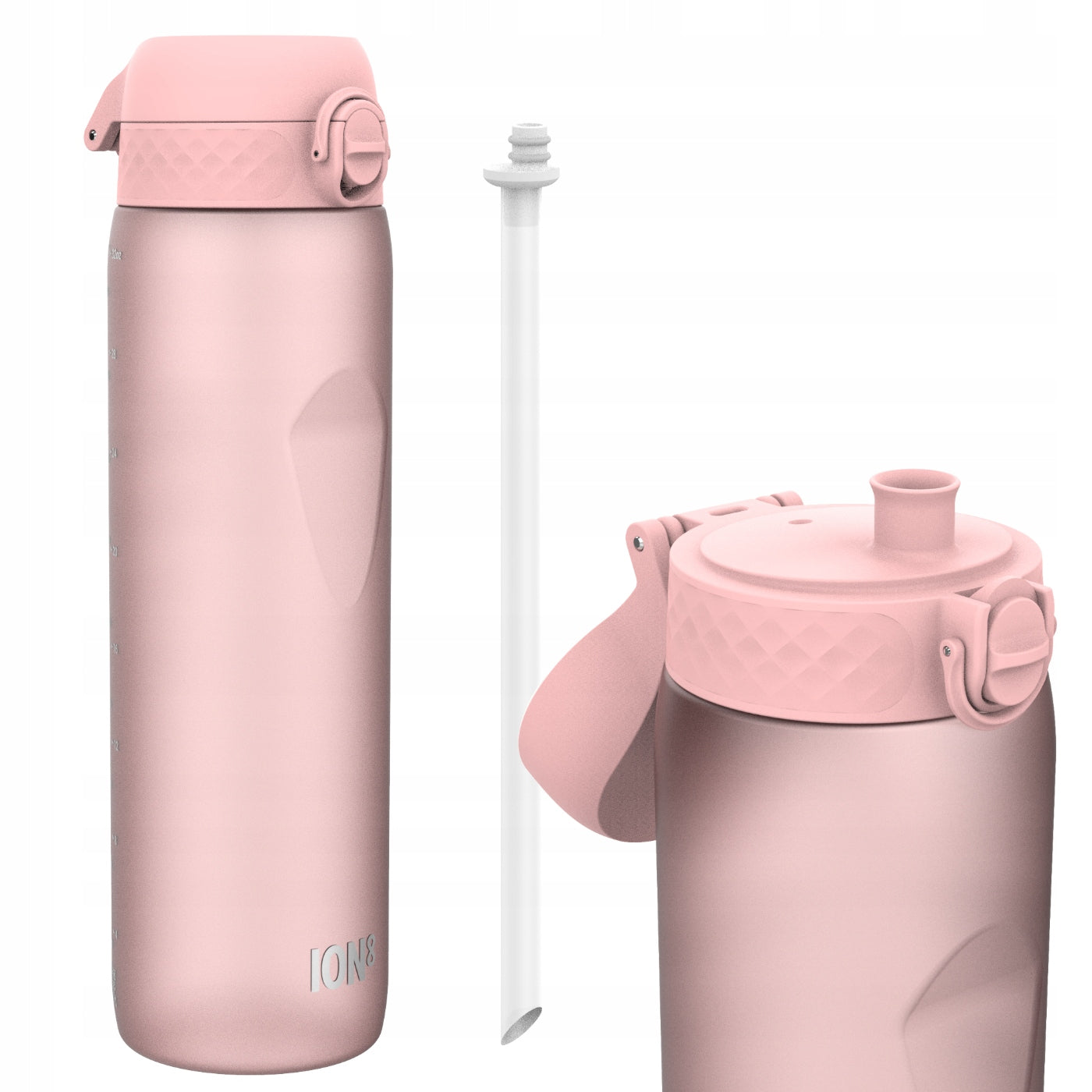 WATER BOTTLE WITH STRAW TUBE SPORTS MOUTHPIECE FITNESS GYM ION8 1 L