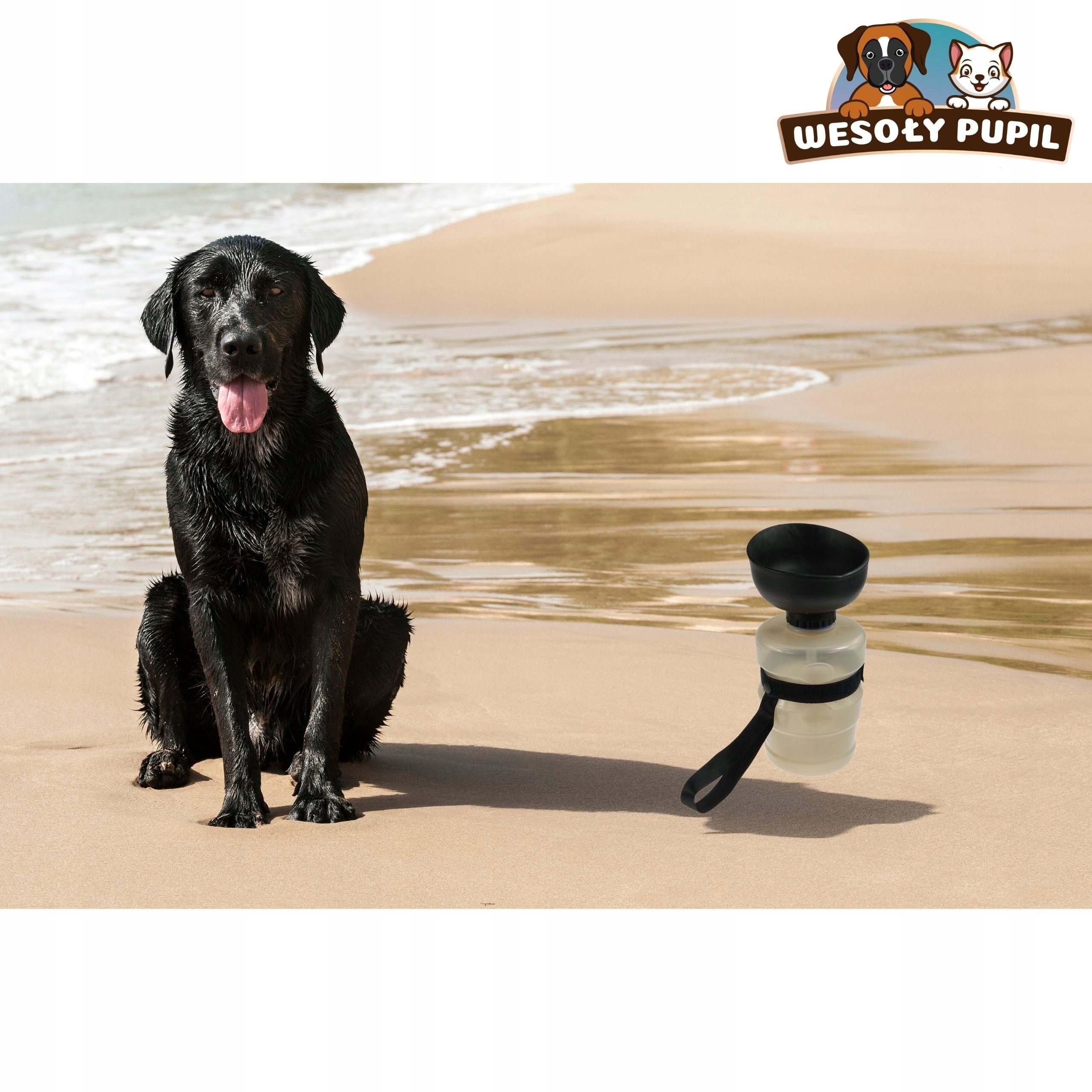 WATER BOTTLE for Dog FOLDING with tourist bowl BOTTLE LARGE XL up to 520ml Material made from a synthetic material