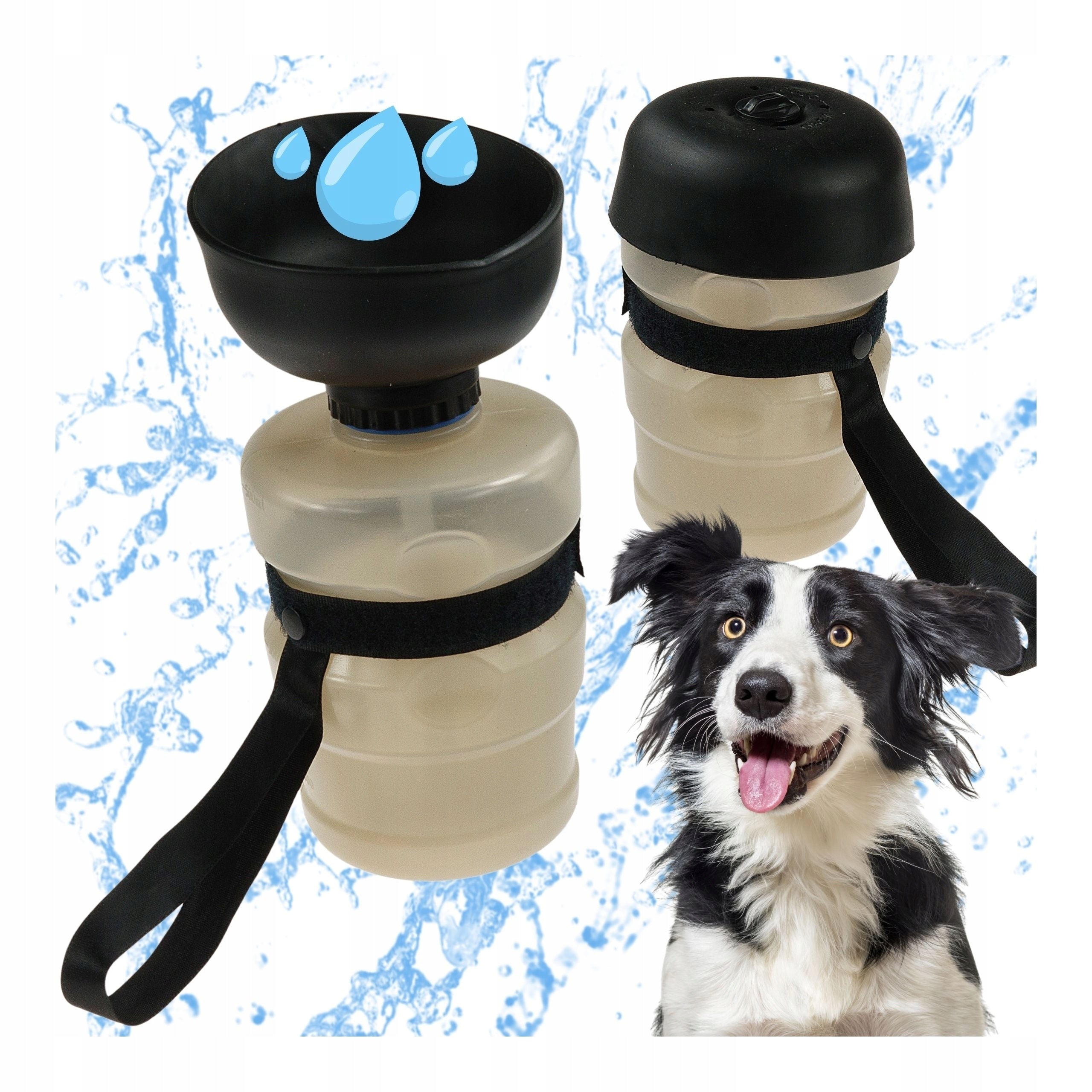 WATER BOTTLE for Dog FOLDING with tourist bowl BOTTLE LARGE XL up to 520ml