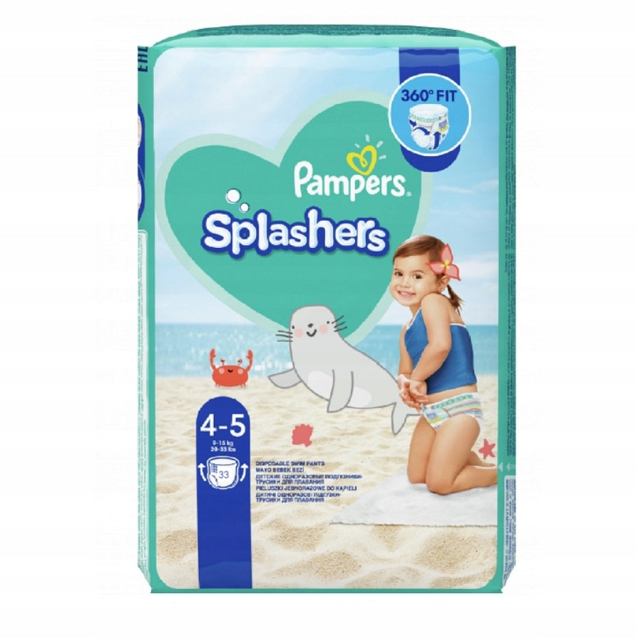WATER DIAPERS Pampers Splashers Size 4-5 33 pcs.
