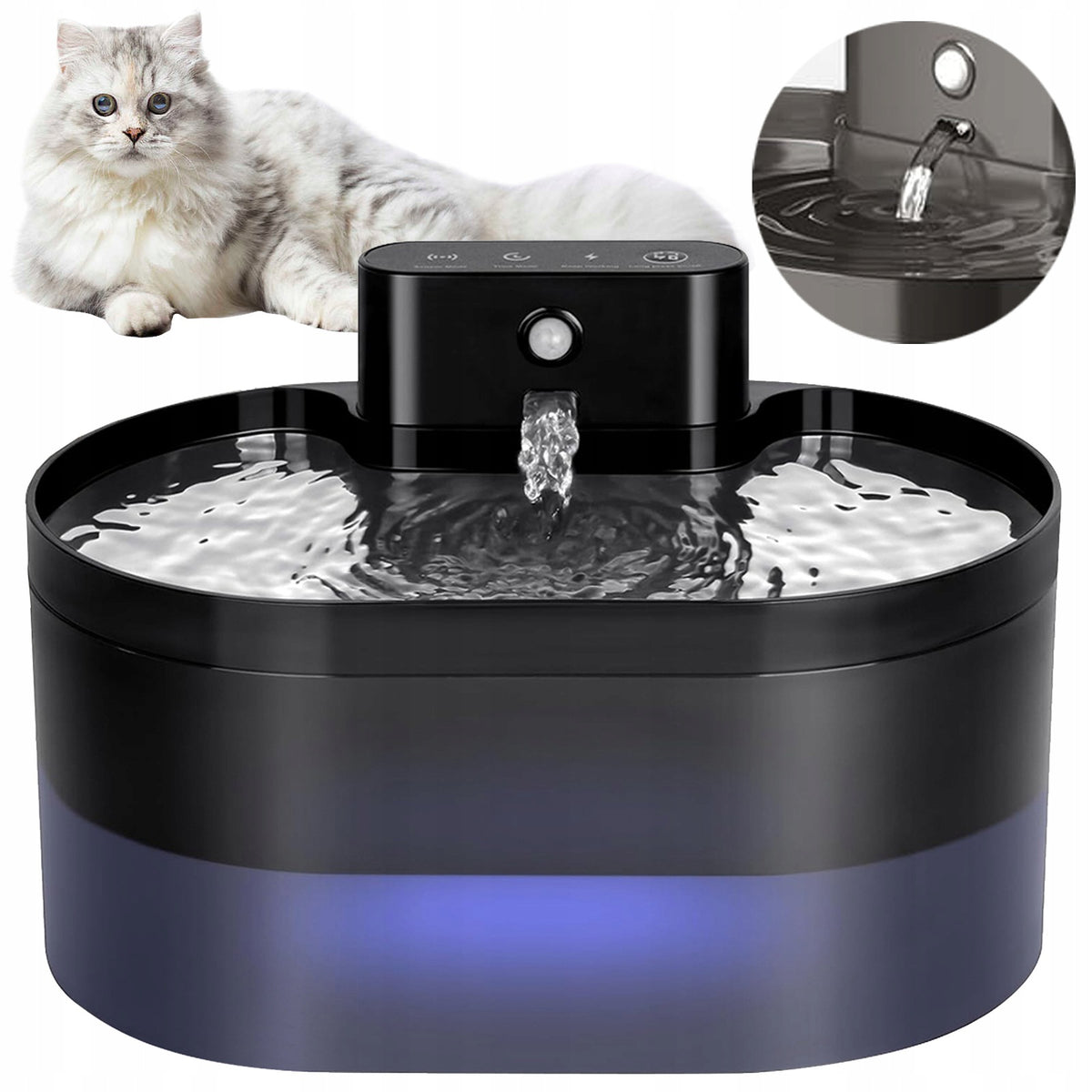 WATER DISPENSER FOR ANIMALS AUTOMATIC POIDLO CAT DOG 3 FLOW 2,2L
