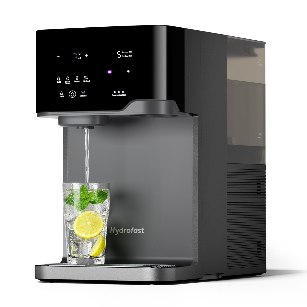 WATER DISPENSER RO UV 6IN1 CARBONATED HYDROFAST C300 HOT COLD COUNTERTOP