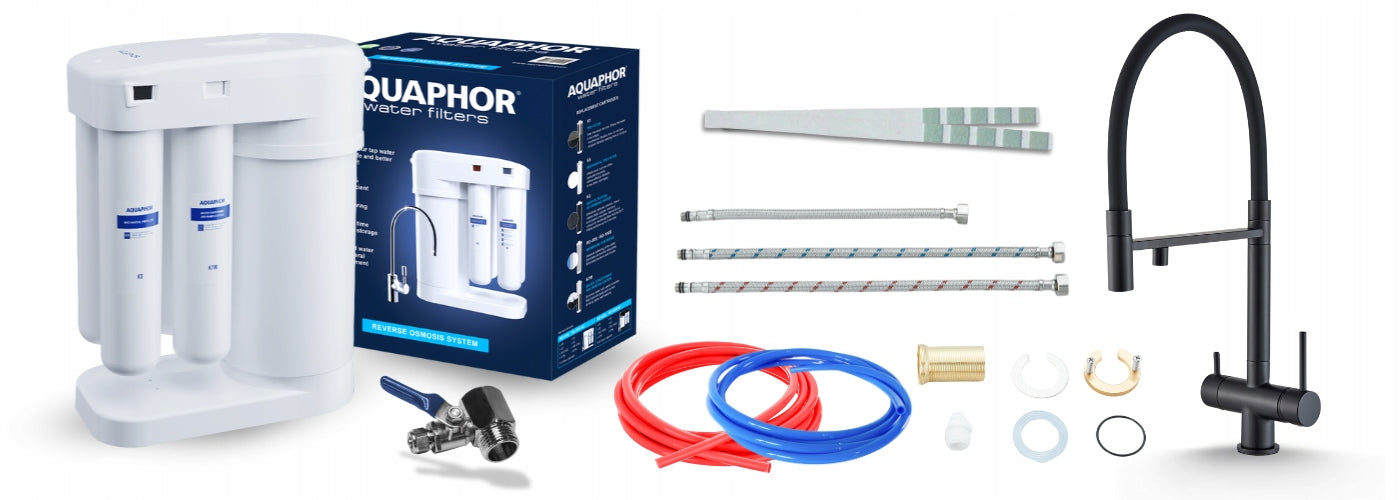 WATER FILTER AQUAPHOR WITH KITCHEN FAUCET THREE-WAY REVERSE OSMOSIS SET Packaging status original