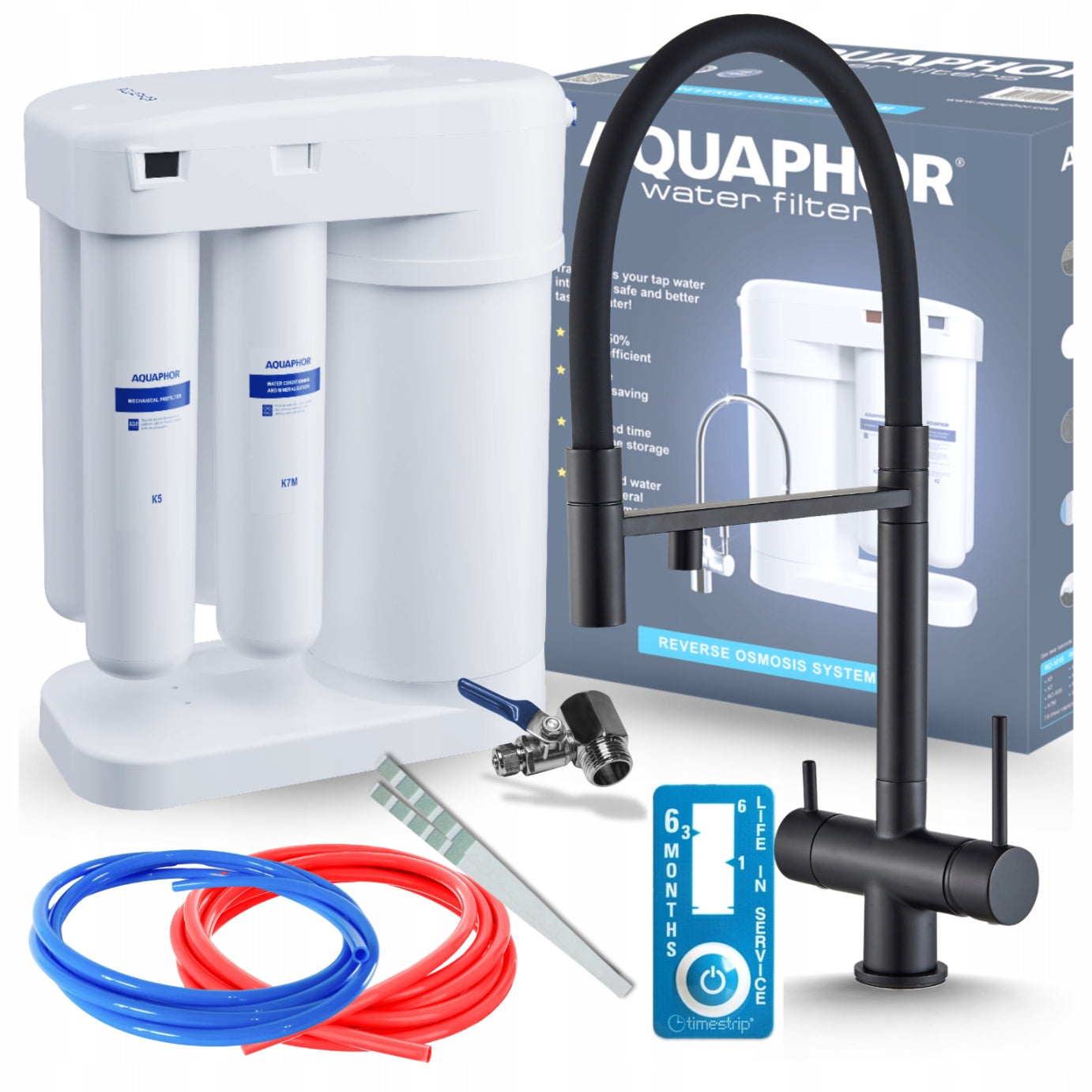 WATER FILTER AQUAPHOR WITH KITCHEN FAUCET THREE-WAY REVERSE OSMOSIS SET