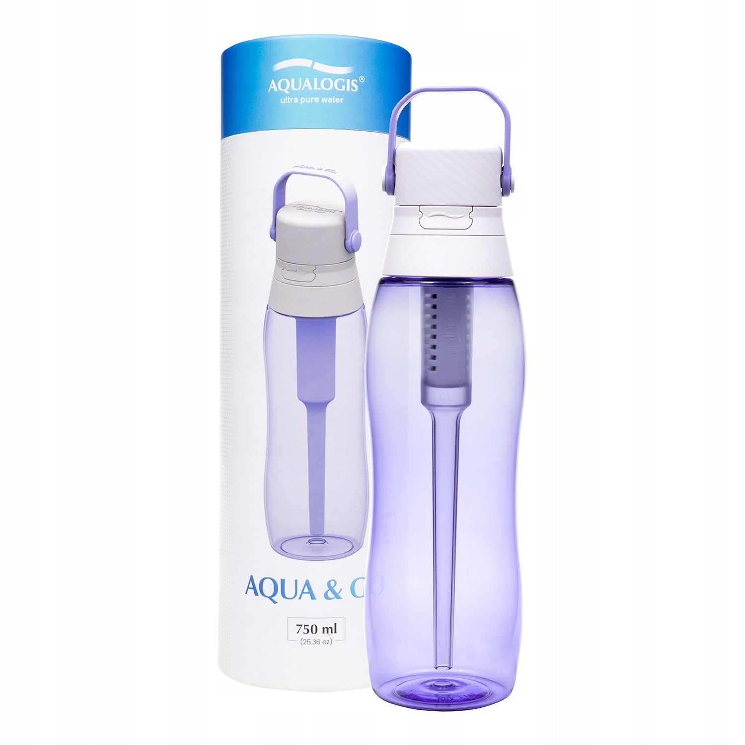 WATER FILTER BOTTLE AQUALOGIS WATER BOTTLE Aqua&Go Tritan Purple 750ml EAN (GTIN) 5906501121372