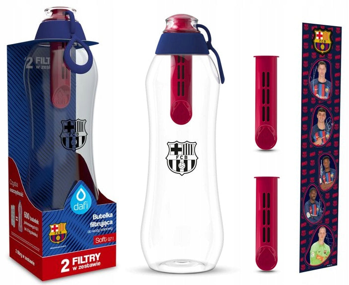 WATER FILTER BOTTLE Dafi 0,7 + 2 FILTERS CARTRIDGES FC BARCELONA LEWANDOWSKI