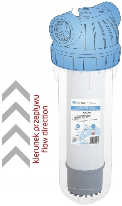 WATER FILTER CARBON CARTRIDGE 10" WITH NANOSILVER TREATMENT GAC-NS USTM Manufacturer code GAC-NS