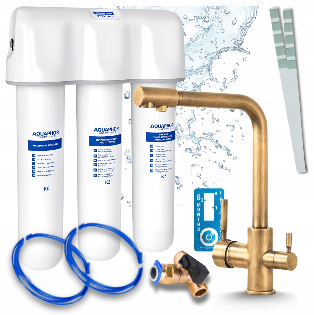 WATER FILTER FOR KITCHEN SINK AQUAPHOR CRYSTAL A WITH TAP FOR WATER FILTER