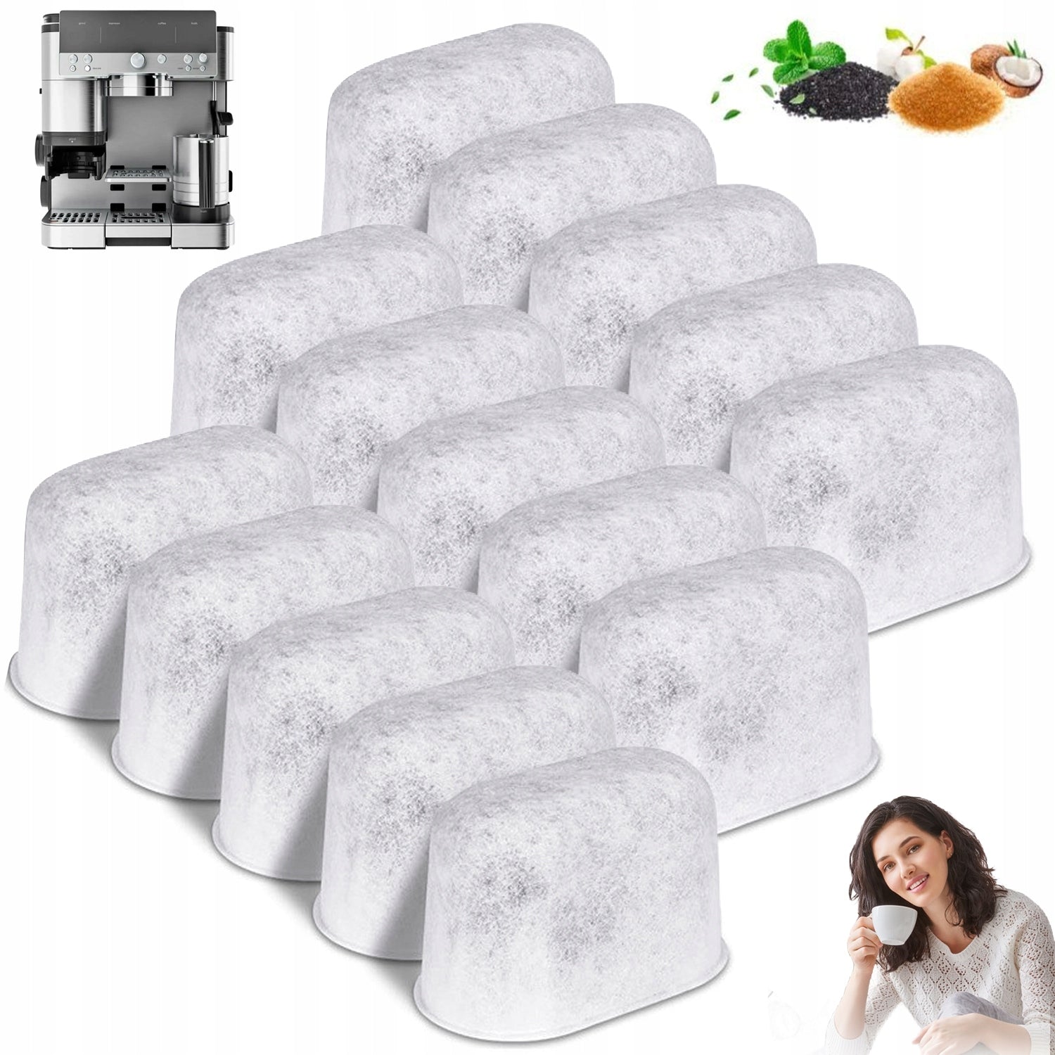 WATER FILTER FOR NINJA LUXE CAFE PRO ES601EU ES701EU 15 PCS PERMANENT