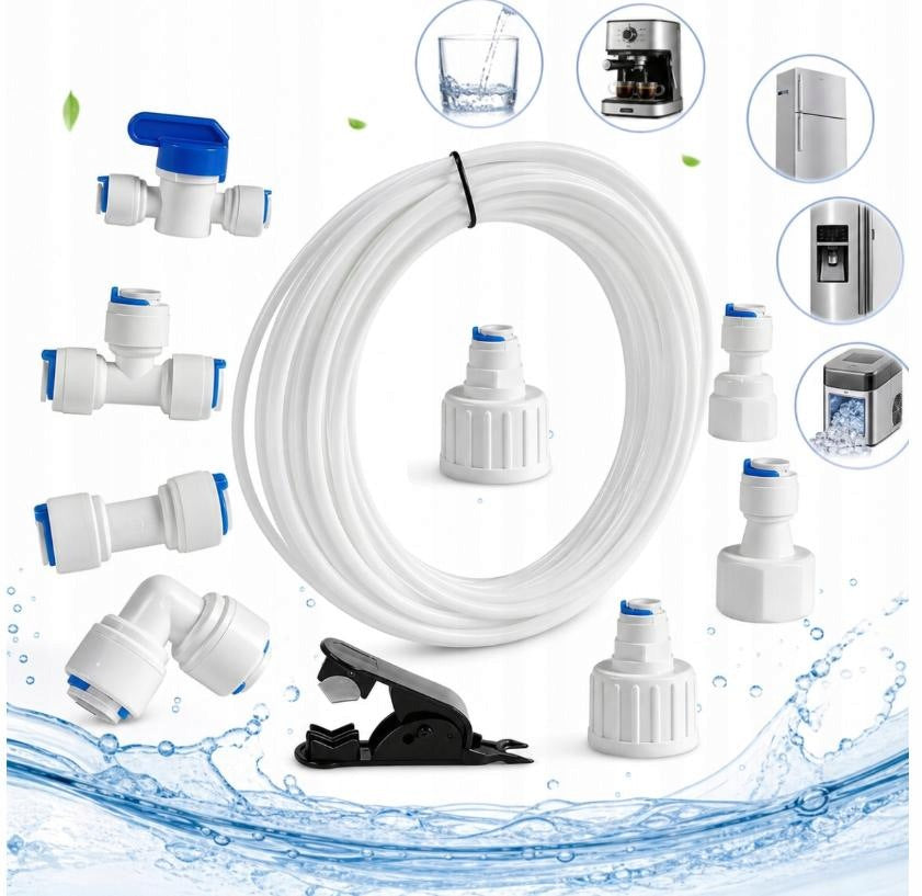 WATER FILTER HOSE SET 15M PE 1/4 INCH QUICK COUPLER RO
