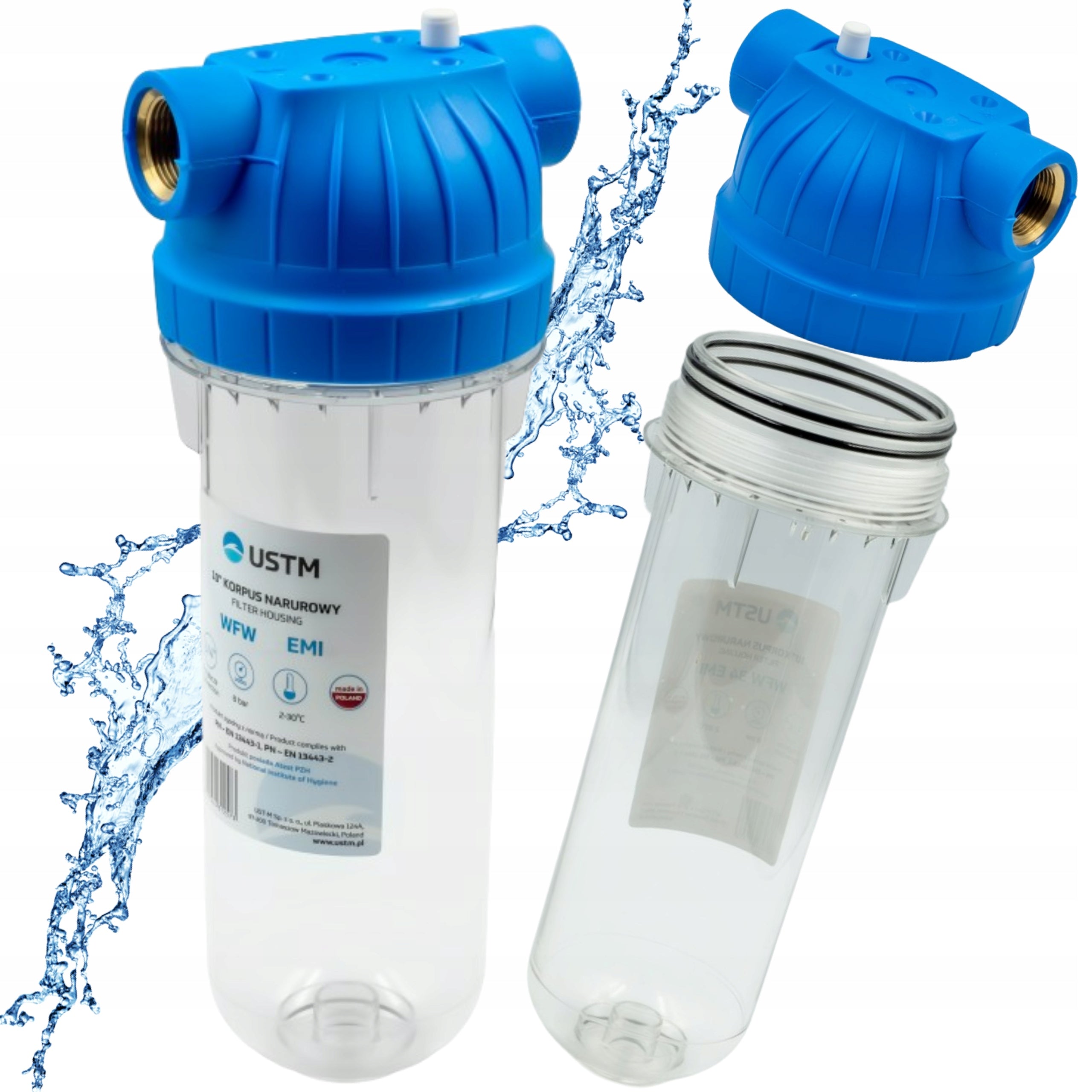 WATER FILTER HOUSING IN-LINE BODY FOR HOME 1" EMI 10" USTM