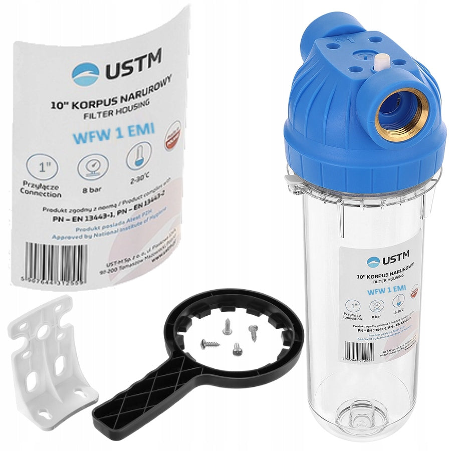 WATER FILTER IN-LINE BODY 1'' GW USTM 10'' set key + plate