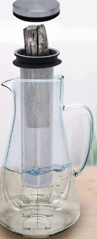 WATER FILTER JUG 1,6 L GLASS WITH CARBON BINCHOTAN 40 G Packaging status original