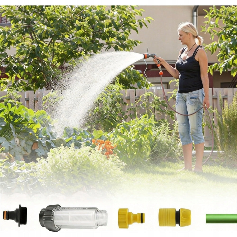 WATER FILTER KIT FOR GARDEN HOSE 3 4 INCH 2 FILTERS 4 CARTRIDGES Brand no brand