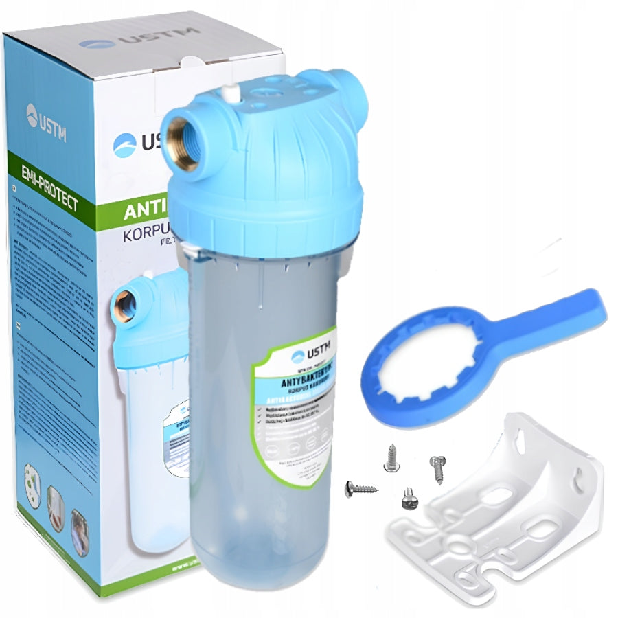 WATER FILTER OBD IN-LINE BODY 1/2" GW ANTIBACTERIAL USTM 10' SET