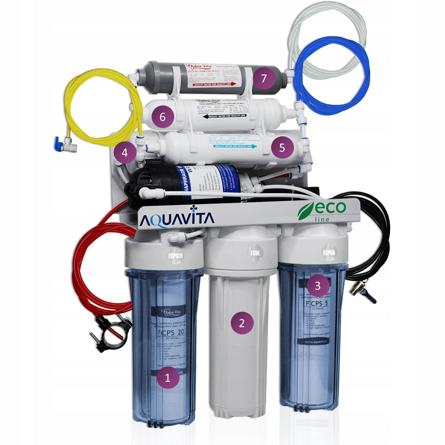 WATER FILTER OSMOSIS RO7 AQUA VITA PUMP RO IONIZER Model AQUA VITA BIO Z POMPĄ