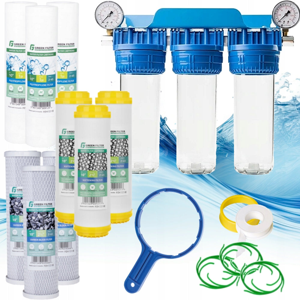 WATER FILTER PRELIMINARY WHOLE HOUSE 3 STAGE SOFTENER