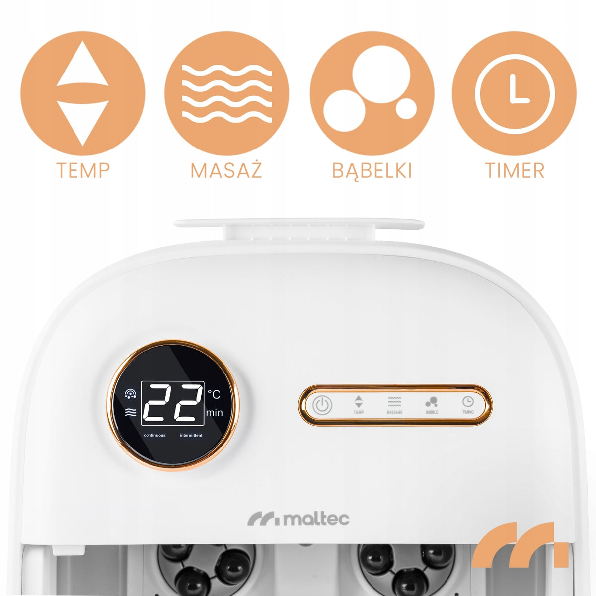 WATER FOOT MASSAGER HYDROMASSAGER LEGS HEATING ROLLER TIMER LED FOLDING Manufacturer code Wodny Masażer Stóp 112410