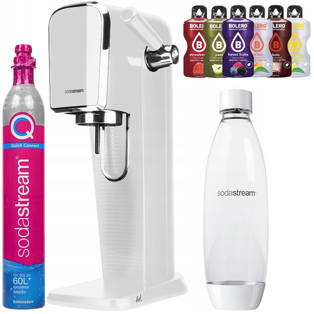 WATER GASSING SATURATOR SODASTREAM ART WHITE BOTTLE CARTRIDGE BOLERO