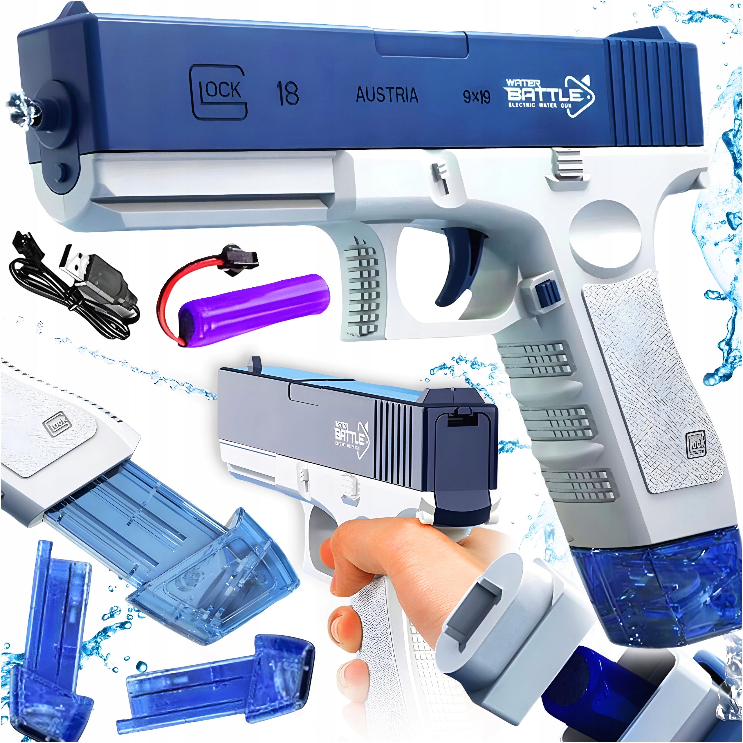 WATER GUN ELECTRIC AUTOMATIC MAGAZINE BATTERY CHARGER