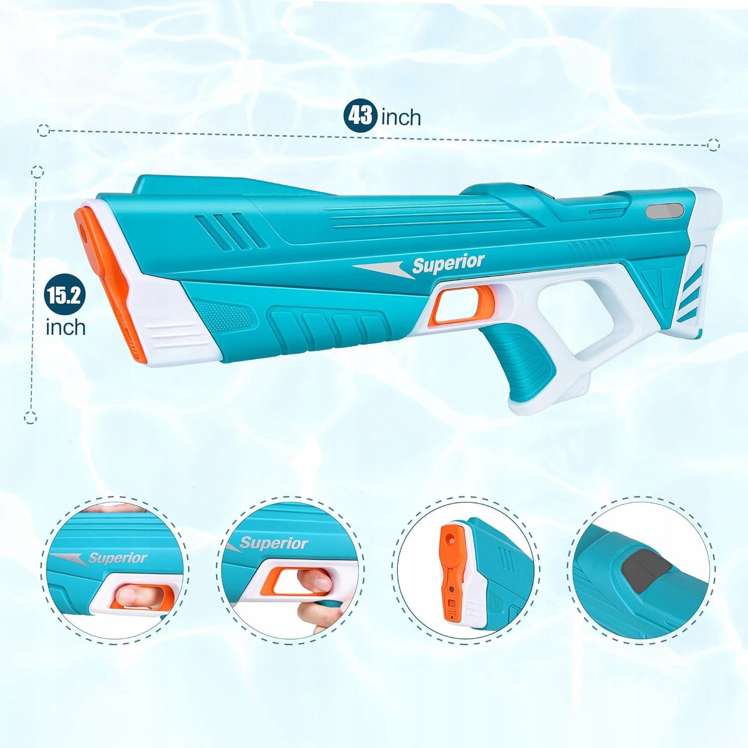 WATER GUN ELECTRIC PITCHER FOR KIDS charging + 500mah Aku Kind water gun