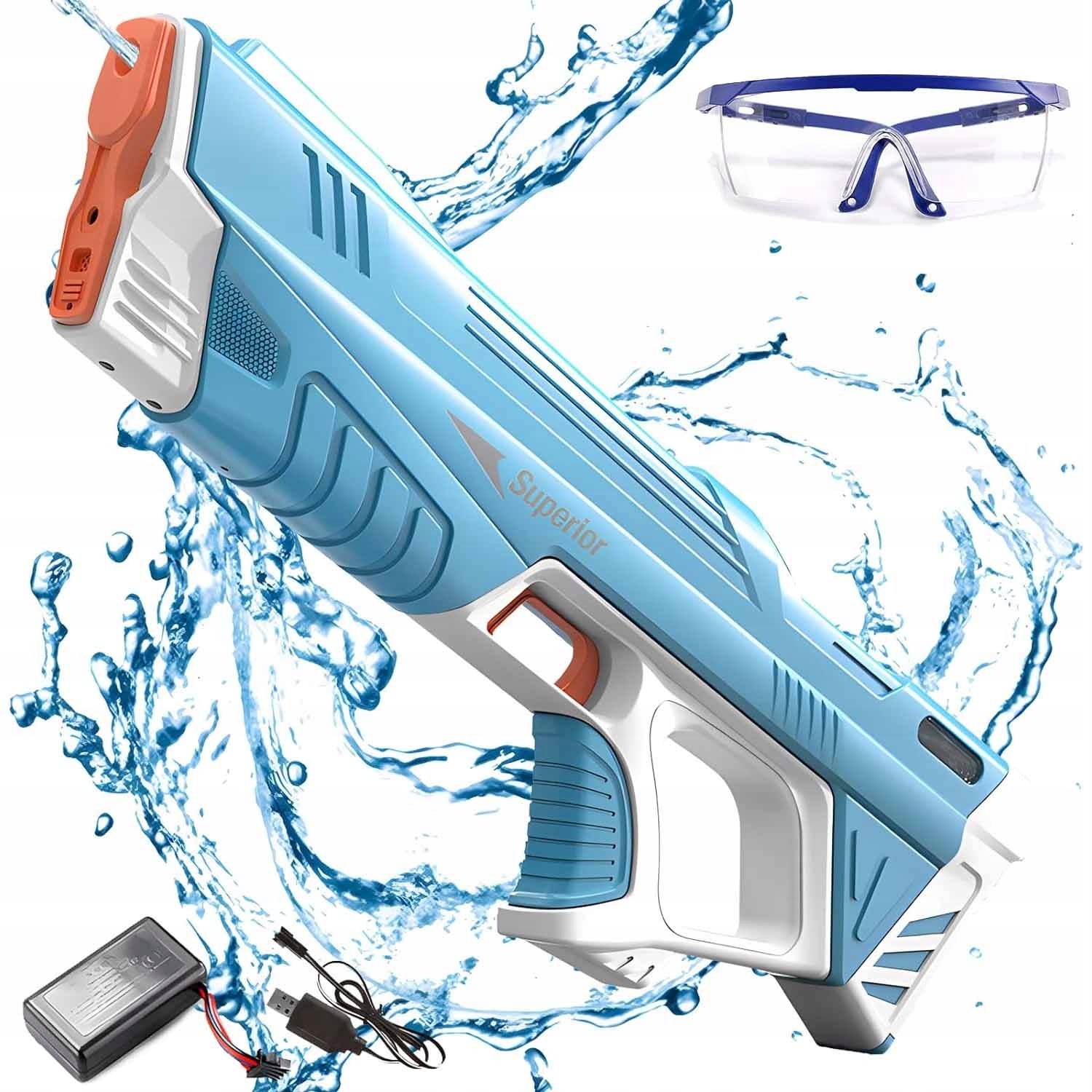 WATER GUN ELECTRIC PITCHER FOR KIDS charging + 500mah Aku
