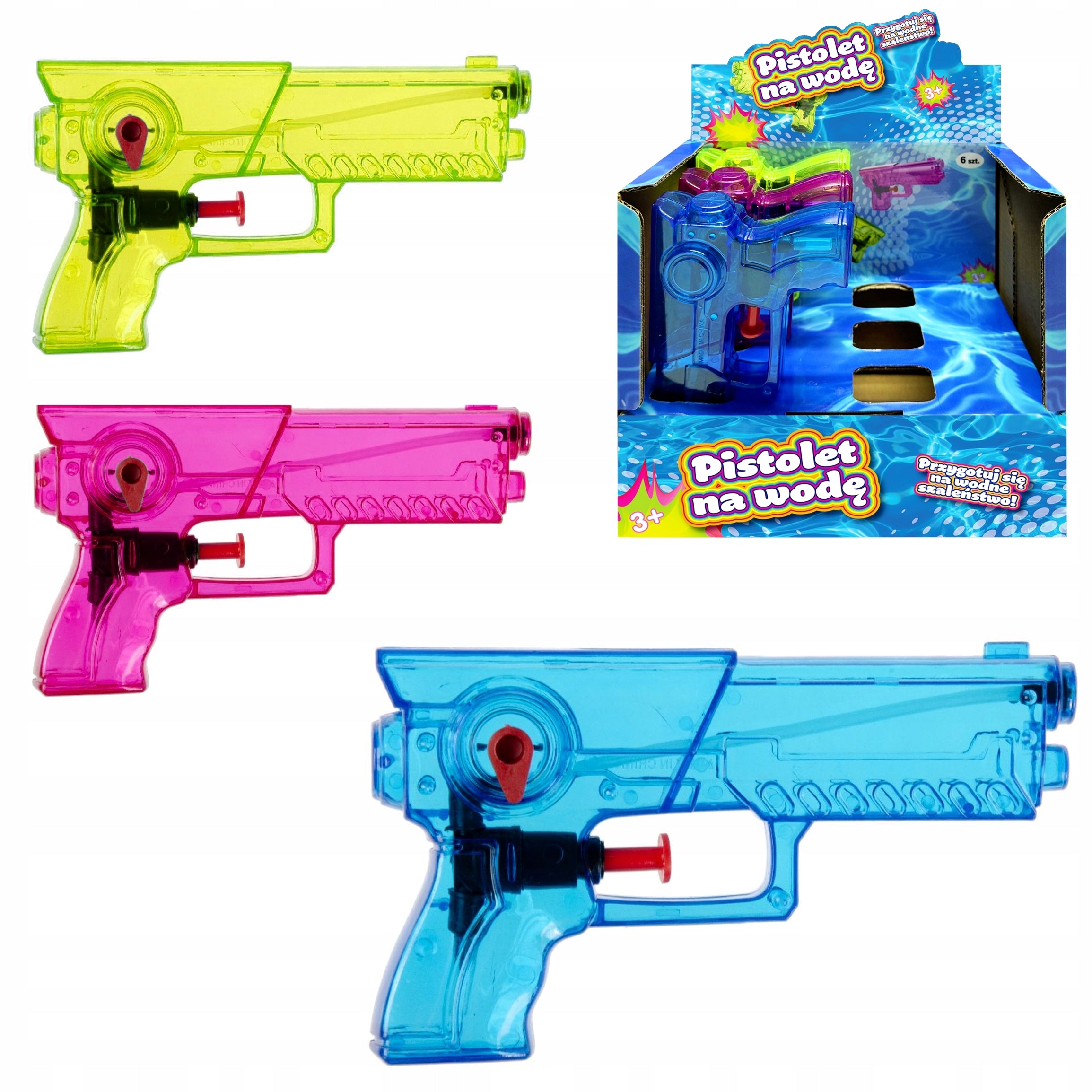 WATER GUN FOR CHILDREN COLORFUL POCKET PERFECT FOR SUMMER TOY Packaging status original