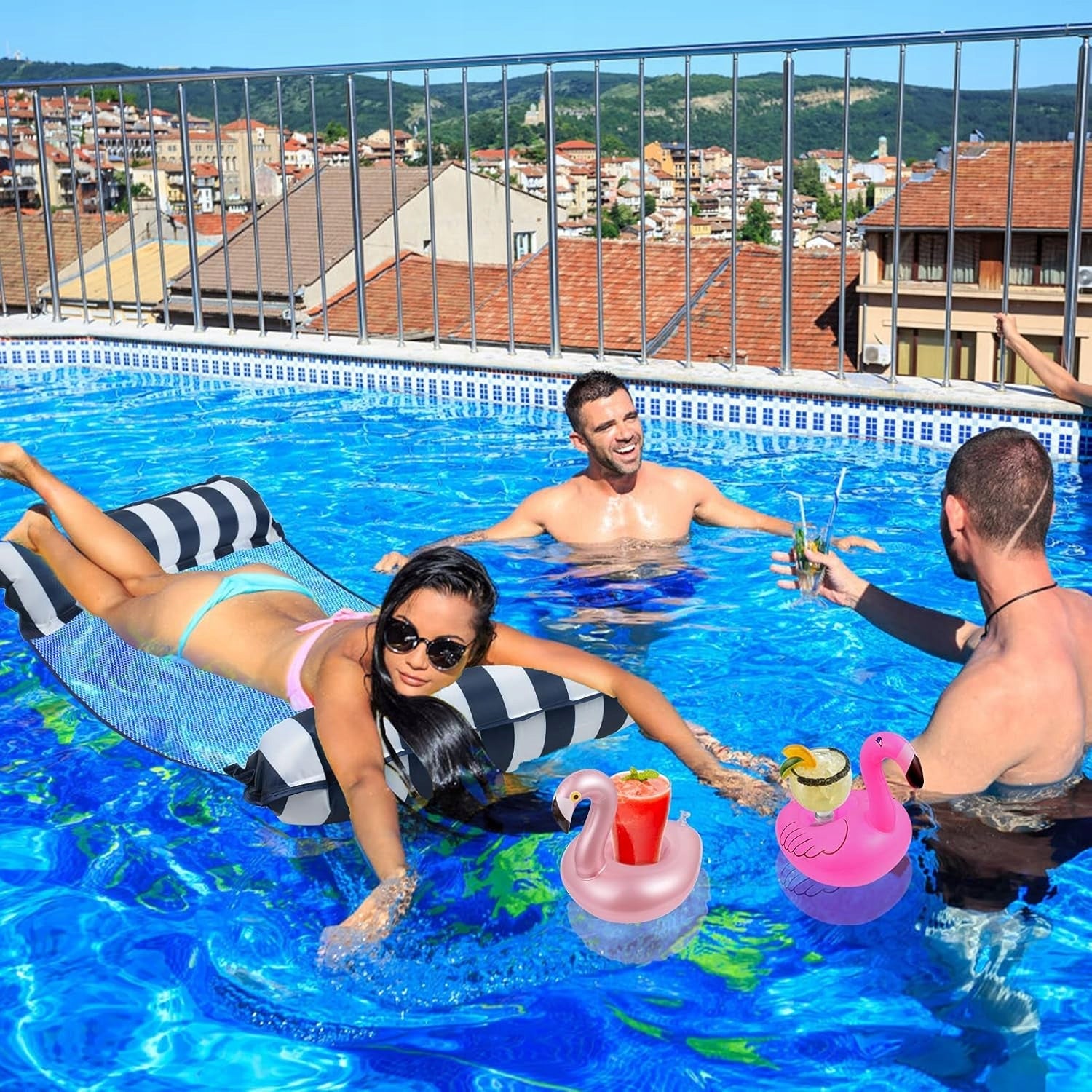 WATER HAMMOCK SWIMMING MATTRESS INFLATABLE FOR BEACH POOL FREEBIE PUMP Brand Maverick
