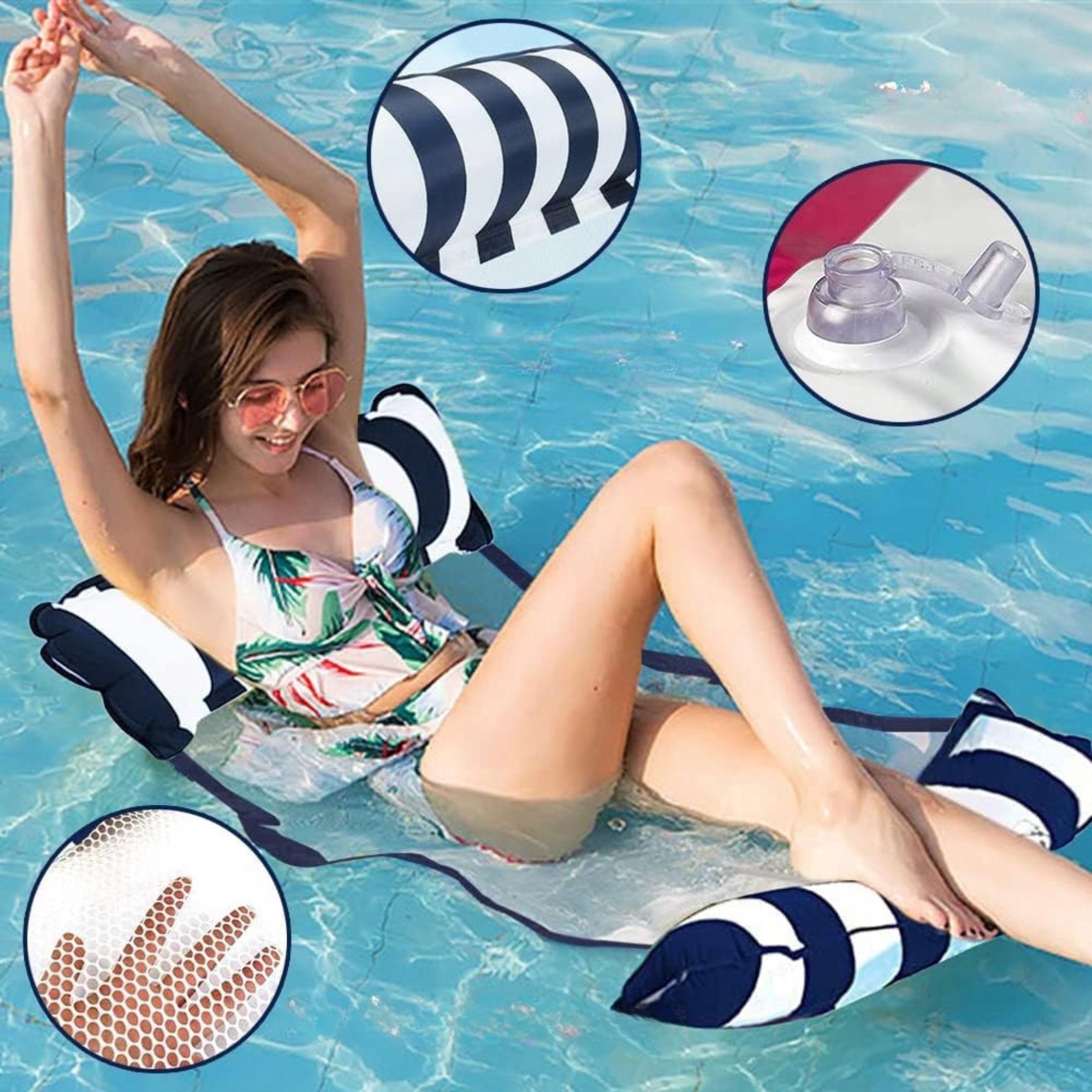 WATER HAMMOCK SWIMMING MATTRESS INFLATABLE FOR BEACH POOL FREEBIE PUMP Manufacturer code SDH1170