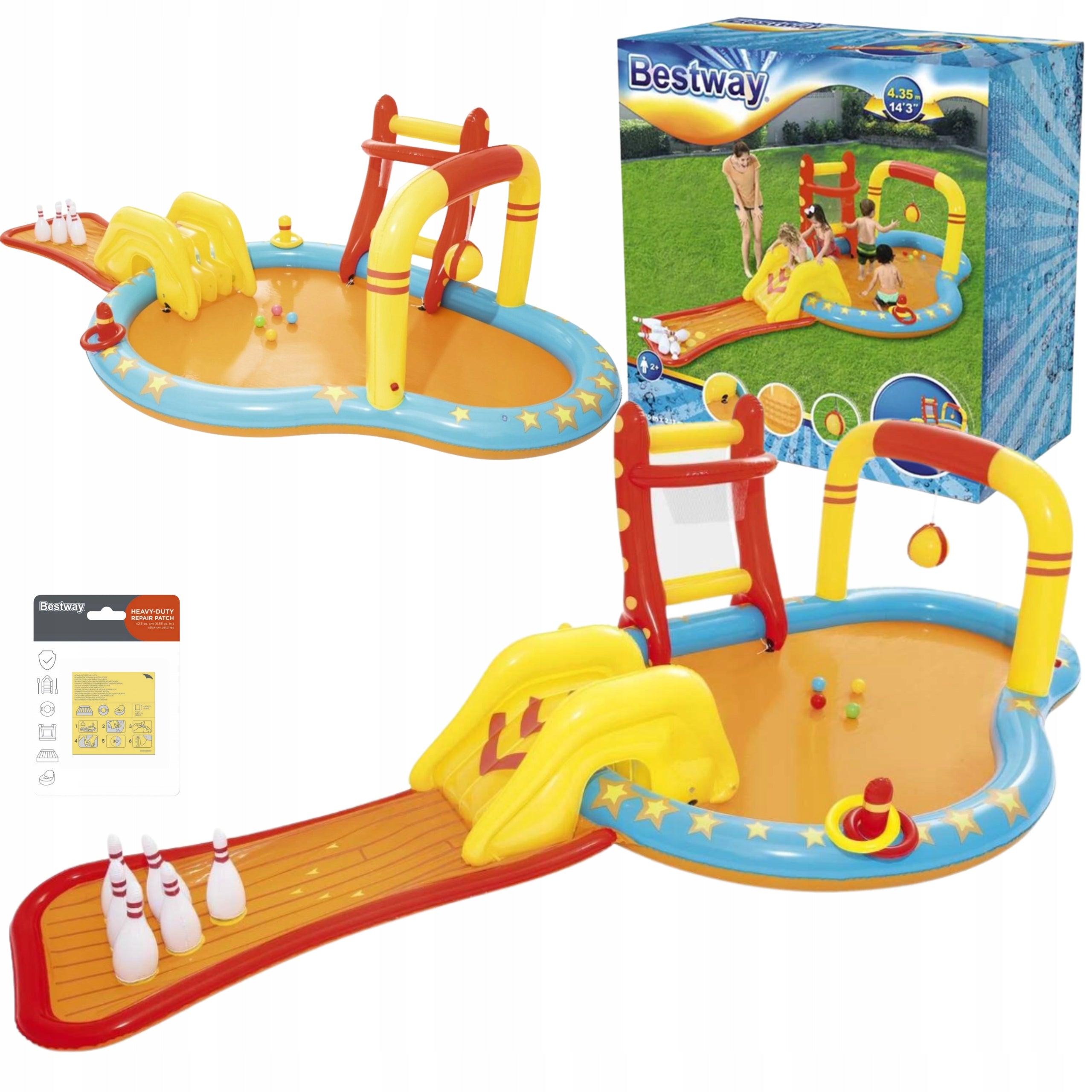 WATER INFLATABLE POOL BESTWAY 53068 435x213 CM FOR CHILDREN + FREEBIE Brand Bestway