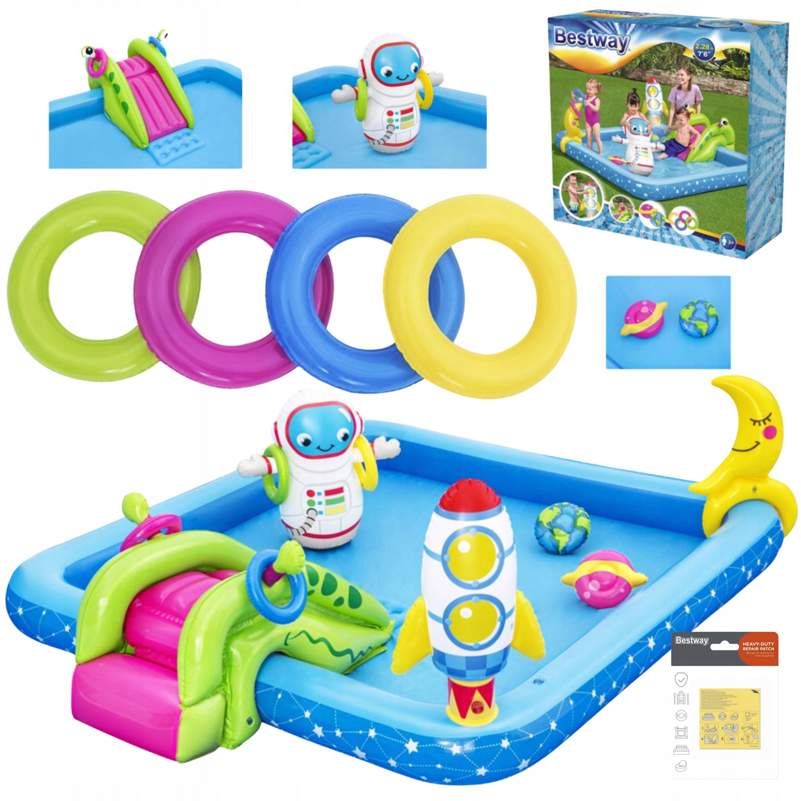 WATER INFLATABLE POOL BESTWAY 53126 228x206 CM FOR CHILDREN