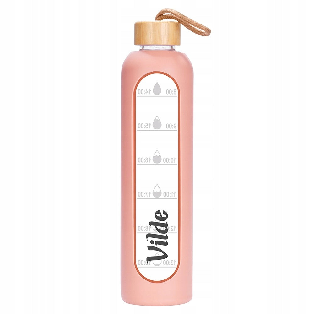 WATER MOTIVATION BOTTLE GLASS DRINKS SILICONE LARGE WATER BOTTLE SPORT 1L Model 5904316497026
