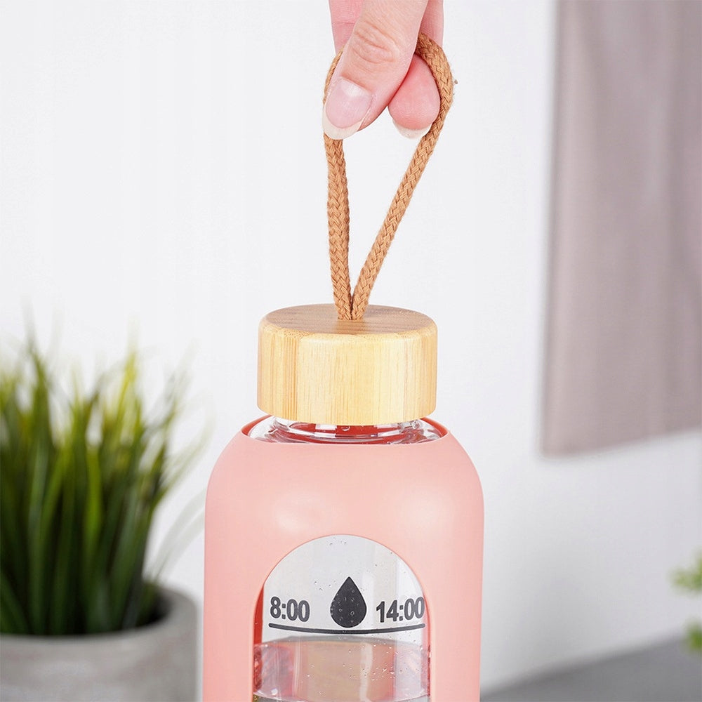 WATER MOTIVATION BOTTLE GLASS DRINKS SILICONE LARGE WATER BOTTLE SPORT 1L Volume 1000 ml