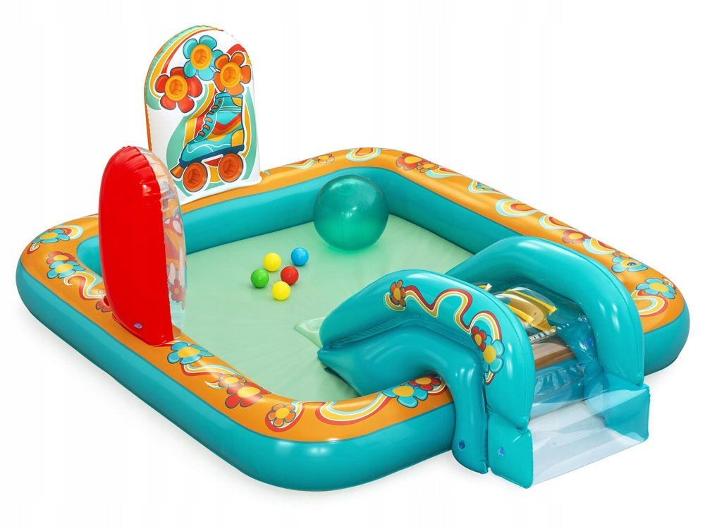 WATER PLAYGROUND FOR CHILDREN INFLATABLE POOL FOUNTAIN SLIDE + BALLS Series WODNY DMUCHANY PLAC ZABAW BASEN DZIECI