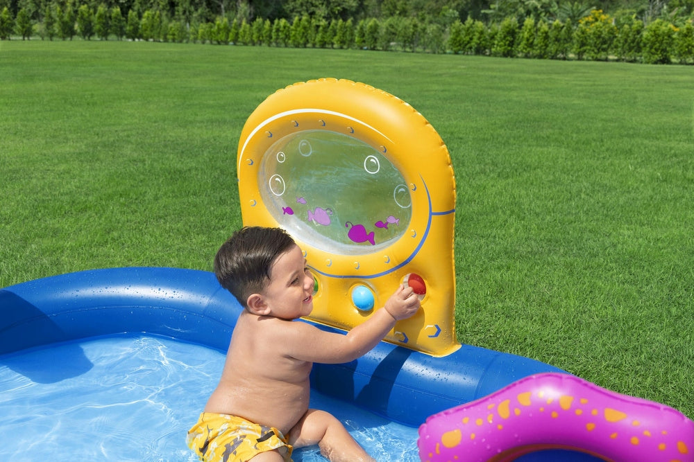 WATER PLAYGROUND FOR CHILDREN INFLATABLE POOL FOUNTAIN SLIDE + TOYS Height 179 cm