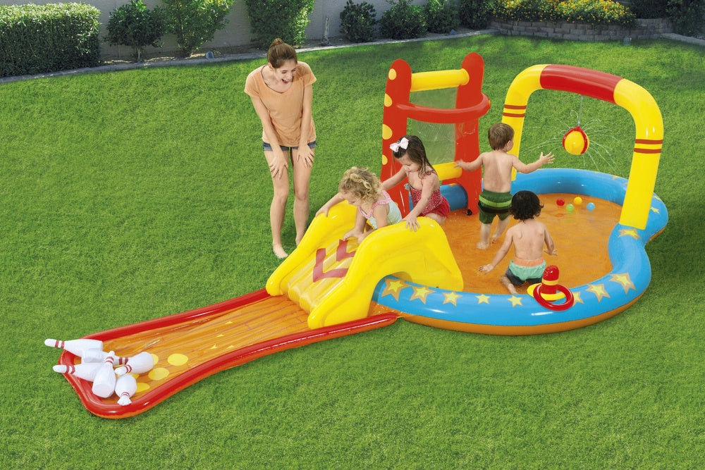 WATER PLAYGROUND FOR CHILDREN INFLATABLE POOL FOUNTAIN SLIDE + TOYS Manufacturer code WODNY DMUCHANY PLAC ZABAW BASENIK DLA DZIECI