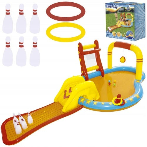 WATER PLAYGROUND FOR CHILDREN INFLATABLE POOL FOUNTAIN SLIDE + TOYS Packaging status original