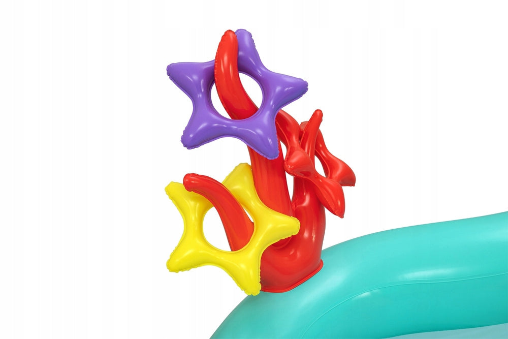 WATER PLAYGROUND FOR CHILDREN INFLATABLE POOL PRINCESS DISNEY + SLIDE Series Dmuchane place zabaw