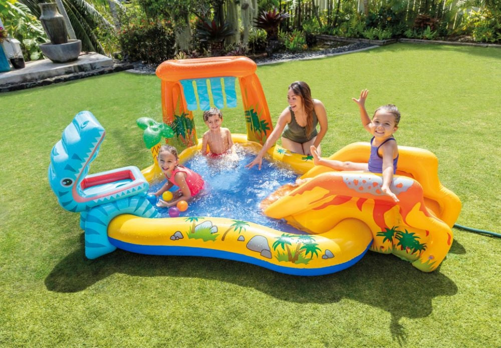 WATER PLAYGROUND FOR CHILDREN INTEX 57444 DINOSAURS FOUNTAIN INFLATABLE POOL Manufacturer code WODNY PLAC ZABAW DLA DZIECI INTEX 57444 DINO