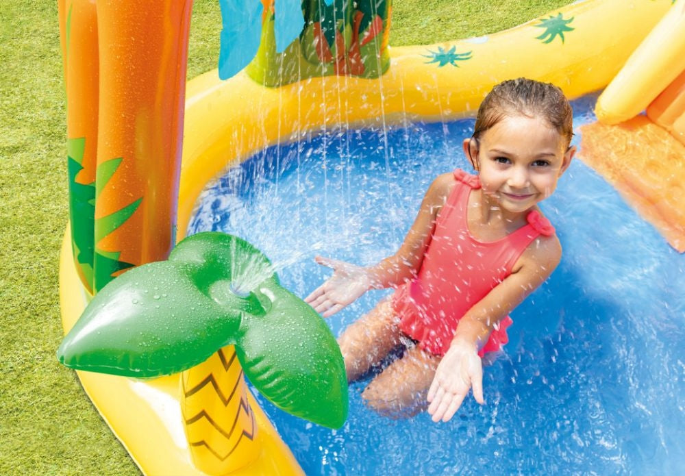 WATER PLAYGROUND FOR CHILDREN INTEX 57444 DINOSAURS FOUNTAIN INFLATABLE POOL Volume 272 l