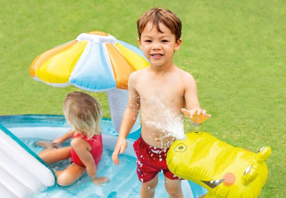 WATER PLAYGROUND INTEX 57165 SLIDE FOUNTAIN FOR CHILDREN INFLATABLE POOL Series WODNY PLAC ZABAW INTEX 57165 ZJEŻDŻALNIĄ