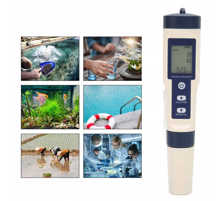 WATER QUALITY METER 5in1 PH/EC/TDS